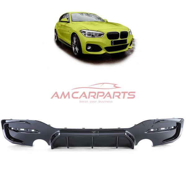 Upgrade Sport Design Heck Diffusor passend für BMW 1er F20 / F21 Facelift 15-19 Hochglanz schwarz
