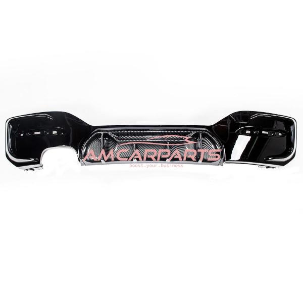 Upgrade Sport Design Heck Diffusor passend für BMW 1er F20 / F21 Facelift 15-19 Carbon-Optik / Hochglanz schwarz