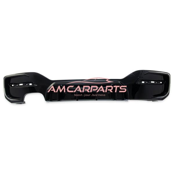 Upgrade Sport Design Heck Diffusor passend für BMW 1er F20 / F21 Facelift 15-19 Hochglanz schwarz