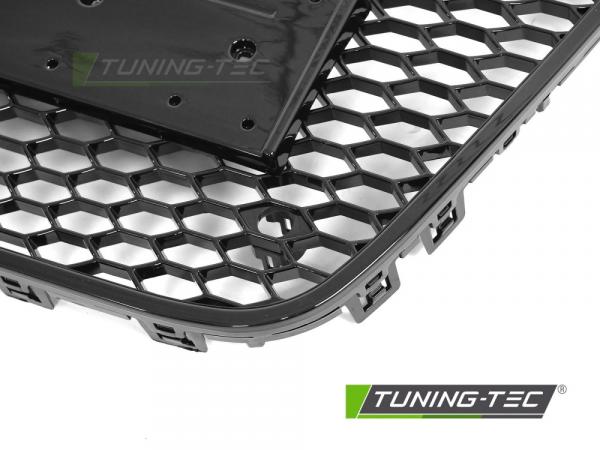 Upgrade Design Wabengitter Sportgrill / Kühlergrill für Audi A6 4G (C7) 10-14 Hochglanz schwarz