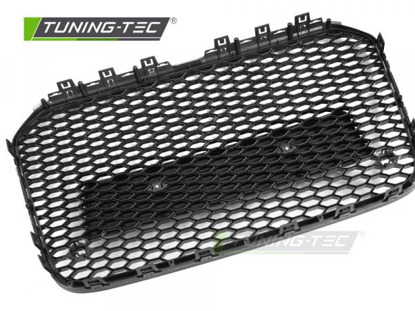 Upgrade Design Wabengitter Sportgrill / Kühlergrill für Audi A6 4G (C7) 10-14 Hochglanz schwarz