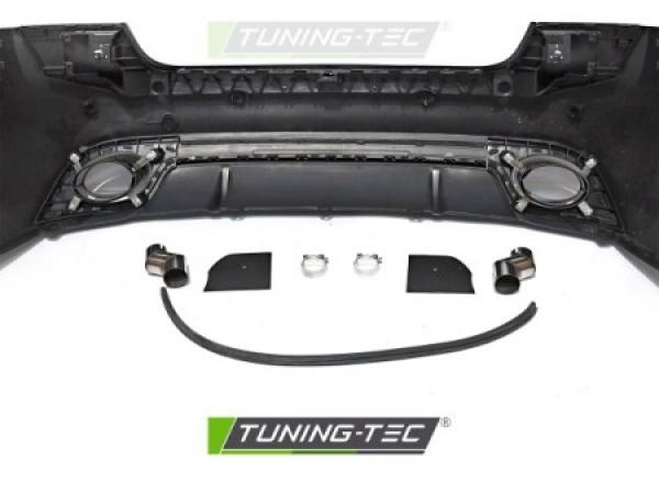 Upgrade Sport Design Heckstoßstange für Audi A5 8T / 8F Facelift 11-16 inkl. Zubehör in Schwarz matt