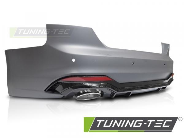 Upgrade Sport Design Heckstoßstange für Audi A5 F5 16-18 inkl. Zubehör in Hochglanz schwarz