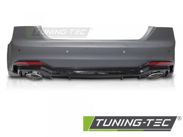 Upgrade Sport Design Heckstoßstange für Audi A5 F5 16-18 inkl. Zubehör in Hochglanz schwarz