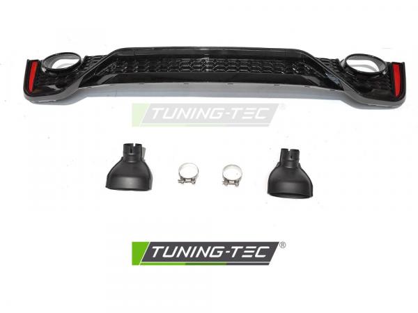 Upgrade Sport Design Heckstoßstange für Audi A7 C8 18-23 Lim.+ Sportback inkl. Zubehör in Hochglanz schwarz