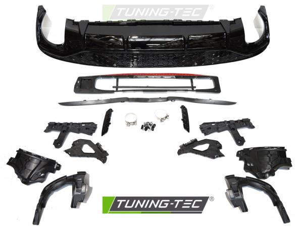 Upgrade Sport Design Heckstoßstange für Audi Q8 (4M) 18+ inkl. Zubehör in Hochglanz schwarz