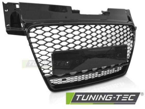 Upgrade Design Sportgrill / Kühlergrill für Audi TT 8J Coupe/Roadster 06-14 Hochglanz schwarz in Wabenoptik