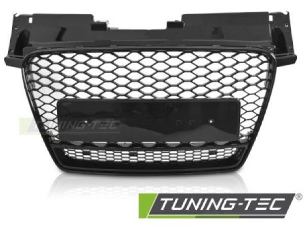 Upgrade Design Sportgrill / Kühlergrill für Audi TT 8J Coupe/Roadster 06-14 Hochglanz schwarz in Wabenoptik