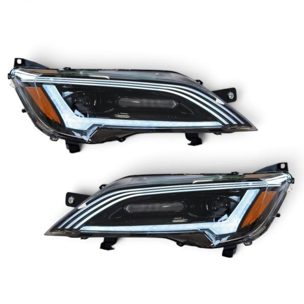 VOLL LED Upgrade Design Scheinwerfer Set passend für Citroen Jumper 14+ schwarz mit Begrüßungsfunktion + dyn. LED Blinker (für werks. LED TFL)