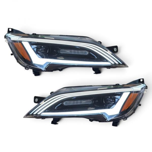 VOLL LED Upgrade Design Scheinwerfer Set passend für Fiat Ducato 14+ schwarz mit Begrüßungsfunktion + dyn. LED Blinker (für werks. LED TFL)