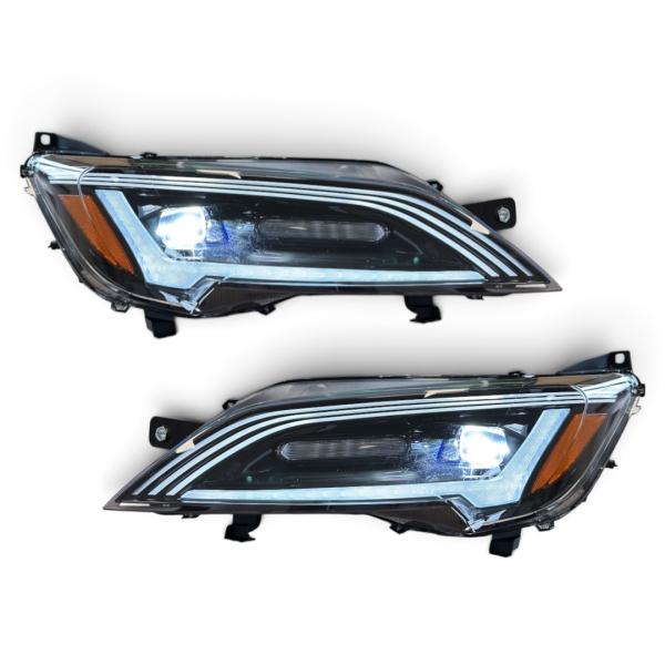 VOLL LED Upgrade Design Scheinwerfer Set passend für Fiat Ducato 14+ schwarz mit Begrüßungsfunktion + dyn. LED Blinker (für werks. LED TFL)