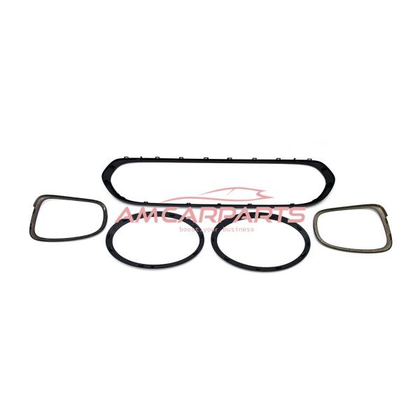 "Blackshine" Upgrade Rahmen/Blenden Set für Grill / Scheinwerfer / Rückleuchten für Mini Cooper F55/F56/F57 13-20