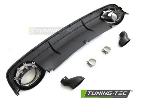 Upgrade Sport Design Heck Diffusor für Audi A6 C6 (4F) / Facelift 04-11 Hochglanz schwarz