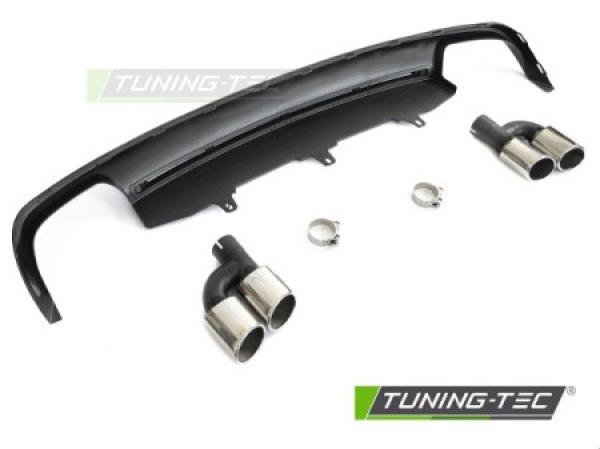 Upgrade Design Heck Diffusor für Audi A6 C7 (4G) 11-14 Schwarz-matt / Silber