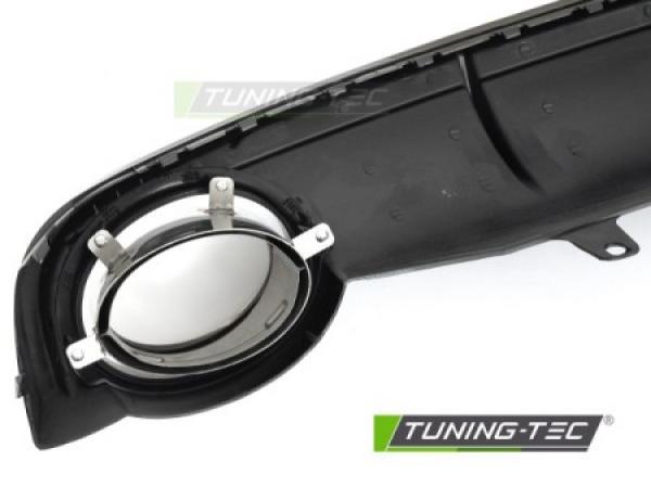 Upgrade Sport Design Heck Diffusor für Audi A7 C7 Sportback 10-14 Hochglanz schwarz + Chrom Blenden