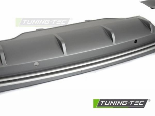 Upgrade Design Heck Diffusor für Audi Q5 (8R) 08-12 Matt-schwarz + Chrom Blenden