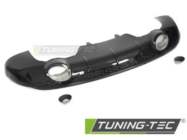 Upgrade Sport Design Heck Diffusor für Audi Q5 (8R) Facelift 12-16 Hochglanz-schwarz + Chrom Blenden