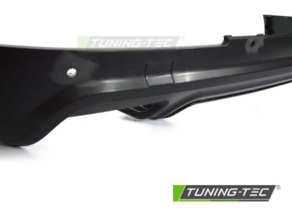 Upgrade Design Heck Diffusor für Audi Q7 (4L) 05-15 Matt-schwarz + Chrom Blenden