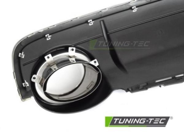 Upgrade Sport Design Heck Diffusor für Audi Q7 (4M) 15-19 Hochglanz-schwarz + Chrom Blenden