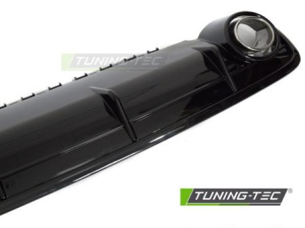 Upgrade Sport Design Heck Diffusor für Audi Q7 (4M) 15-19 Hochglanz-schwarz + Chrom Blenden