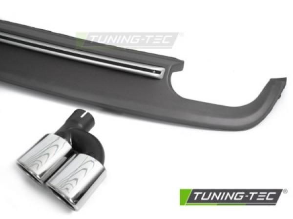 Upgrade Design Heck Diffusor für Audi A5 8T Coupe / Cabrio 11-16 Schwarz-matt / Silber