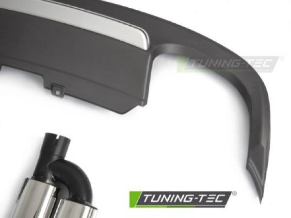 Upgrade Design Heck Diffusor für Audi A5 8T Coupe / Cabrio 11-16 Schwarz-matt / Silber