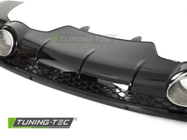 Upgrade Sport Design Heck Diffusor für Audi Q5 (8R) Facelift 12-16 Hochglanz-schwarz + Chrom Blenden