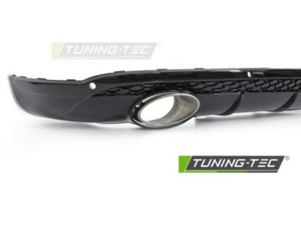 Upgrade Sport Design Heck Diffusor für Audi Q5 (8R) Facelift 12-16 Hochglanz-schwarz + Chrom Blenden