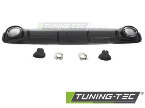 Upgrade Sport Design Heck Diffusor für Audi Q7 (4M) 15-19 Hochglanz-schwarz + Chrom Blenden