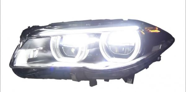 VOLL LED Angel Eyes Scheinwerfer Set für BMW 5er F10/F11 10-13 schwarz