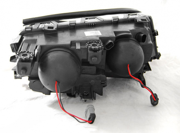 Upgrade Klarglas Scheinwerfer Links für BMW 3er E46 Coupe/Cabrio 99-01 Schwarz