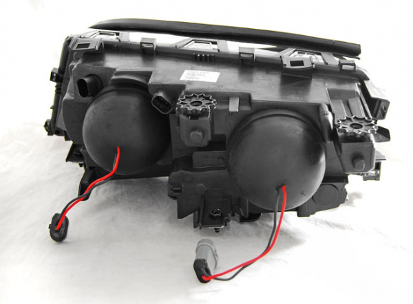 Upgrade Klarglas Scheinwerfer Rechts für BMW 3er E46 Coupe/Cabrio 99-01 Schwarz