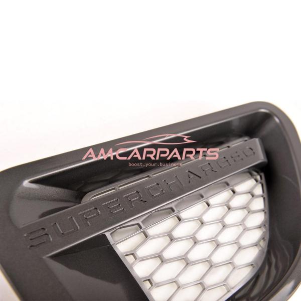 Upgrade Lufteinlass / Kotflügel-Blenden Set für Land Rover Range Rover Sport 1 Vor-Facelift 05-09 grau/silber