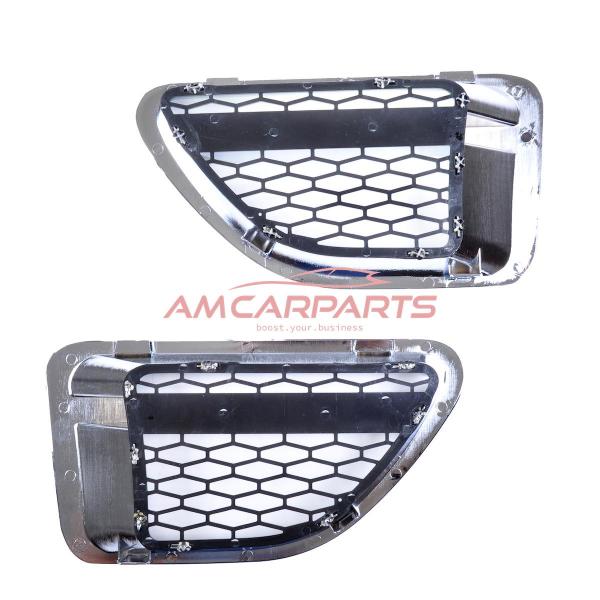 Upgrade Lufteinlass / Kotflügel-Blenden Set für Land Rover Range Rover Sport 1 Vor-Facelift 05-09 schwarz/chrom