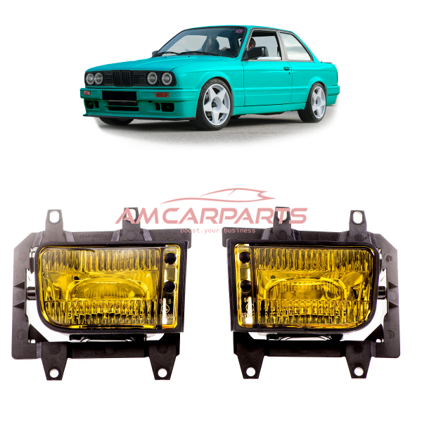 Upgrade Design Nebelscheinwerfer BMW 3er E30 Facelift ab 88-91 gelb