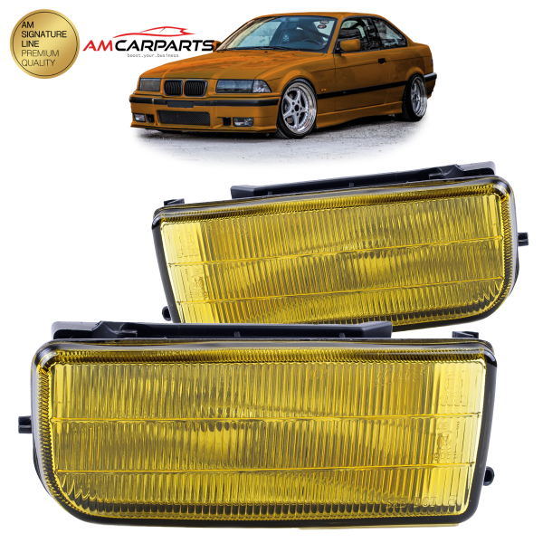 "Upgrade+" Nebelscheinwerfer Set passend für BMW 3er E36 Coupe/Cabrio/Lim/Touring 91-99 Gelb-geriffelt