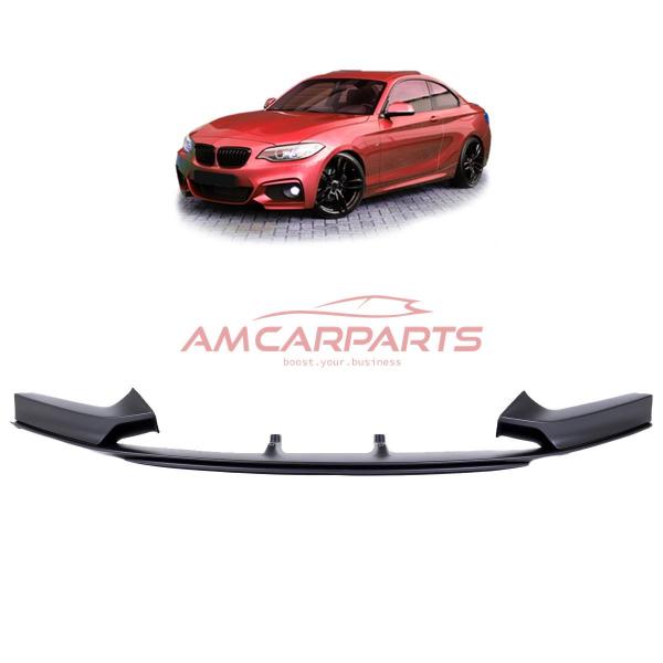 Upgrade Sport Design Frontspoilerlippe / Frontspoiler passend für BMW 2er (F22, F23) Coupé Cabrio 2013-2021 mattschwarz