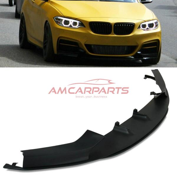 Upgrade Sport Design Frontspoilerlippe / Frontspoiler passend für BMW 2er (F22, F23) Coupé Cabrio 2013-2021 mattschwarz