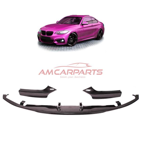 Upgrade Sport Design Frontspoilerlippe / Frontspoiler passend für BMW 2er (F22) Coupe (F23) Cabriolet 2012-2018 Carbon-Optik