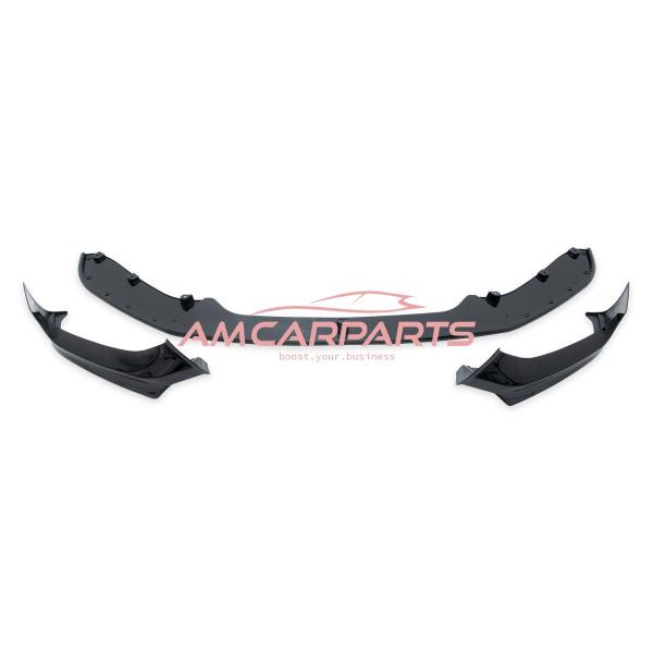 Upgrade Sport Design Frontspoilerlippe / Frontspoiler passend für BMW 1er (F20 / F21) Schrägheck, Facelift 2015-2019 schwarz hochglanz