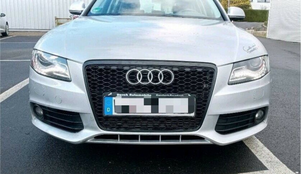 Upgrade Sportgrill / Kühlergrill für Audi A4 B8 (8K) 08-11 matt schwarz in Wabendesign