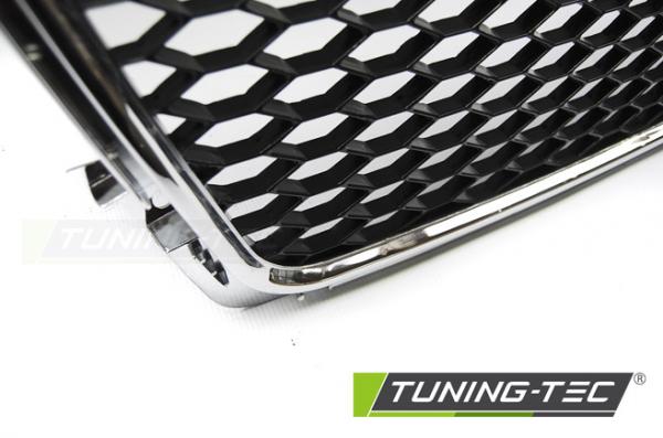 Upgrade Sportgrill / Kühlergrill für Audi A4 B8 (8K) 08-11 chrom in Wabendesign