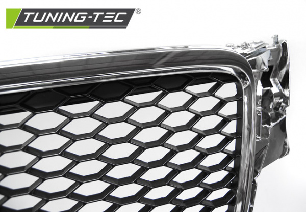 Upgrade Sportgrill / Kühlergrill für Audi A4 B8 (8K) 08-11 chrom in Wabendesign