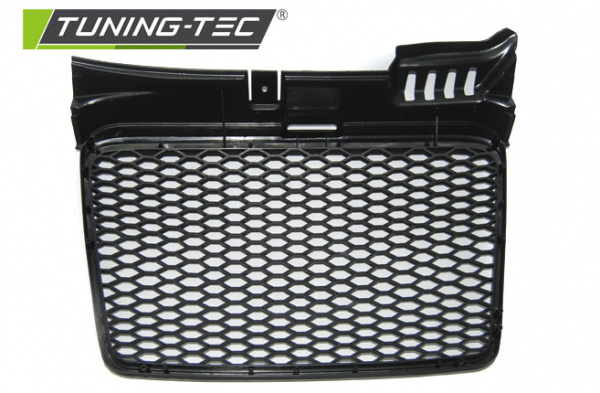 Upgrade Sportgrill / Kühlergrill für Audi A4 B7 (8E) 04-08 matt schwarz in Wabendesign
