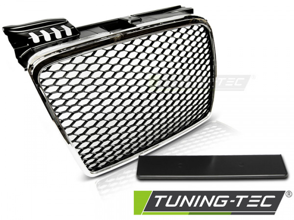 Upgrade Sportgrill / Kühlergrill für Audi A4 B7 (8E) 04-08 chrom in Wabendesign