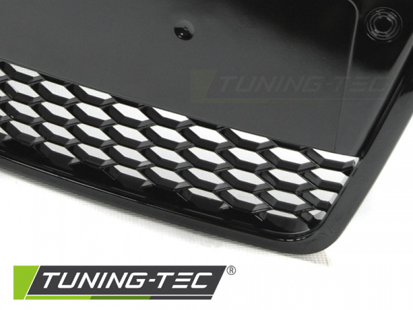 Upgrade Sportgrill / Kühlergrill für Audi A6 C6 (4F) 04-08 Hochglanz schwarz in Wabendesign