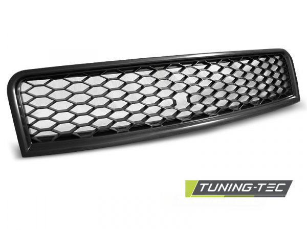 Upgrade Sportgrill / Kühlergrill für Audi A4 B6 00-04 matt schwarz in Wabendesign
