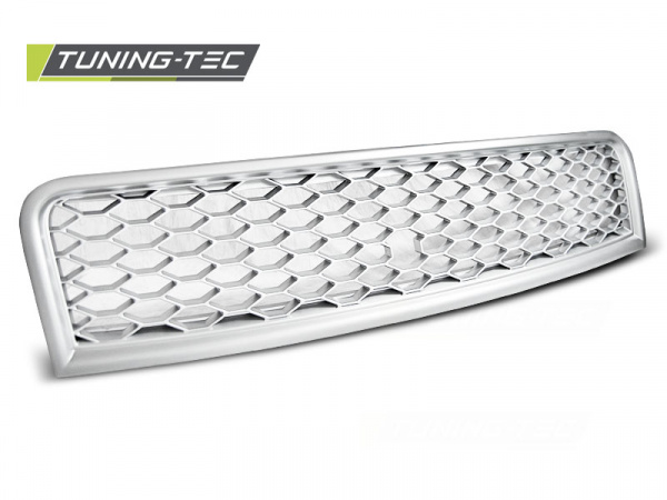 Upgrade Sportgrill / Kühlergrill für Audi A4 B6 00-04 matt silber in Wabendesign