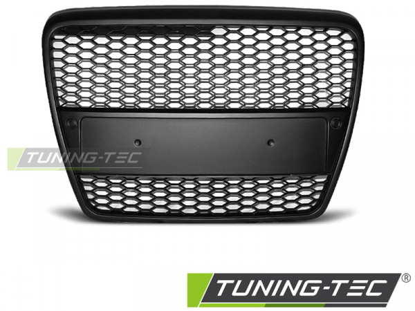 Upgrade Sportgrill / Kühlergrill für Audi A6 C6 (4F) 04-08 matt schwarz in Wabendesign