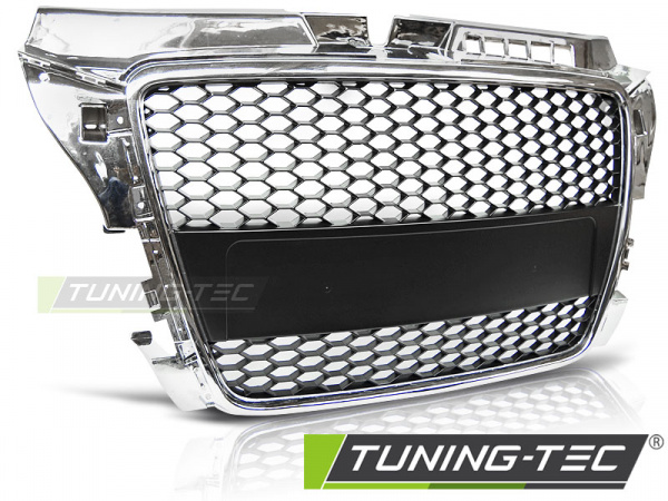 Upgrade Sportgrill / Kühlergrill für Audi A3 8P Facelift 08-12 chrom in Wabendesign